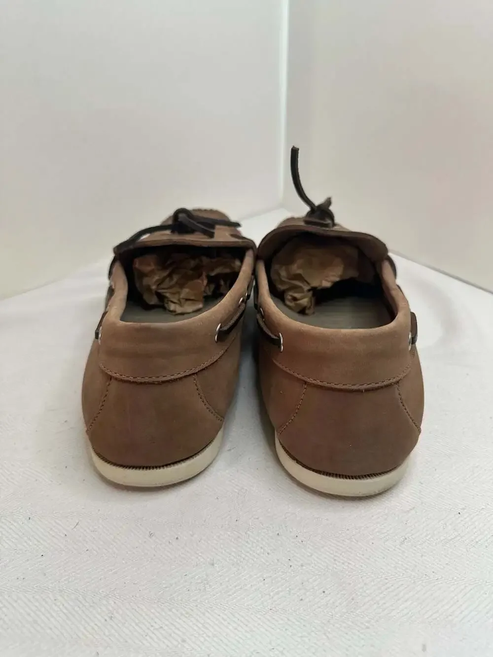L.L. Bean Brown Leather Boat Shoes, Men's Size 12 EE